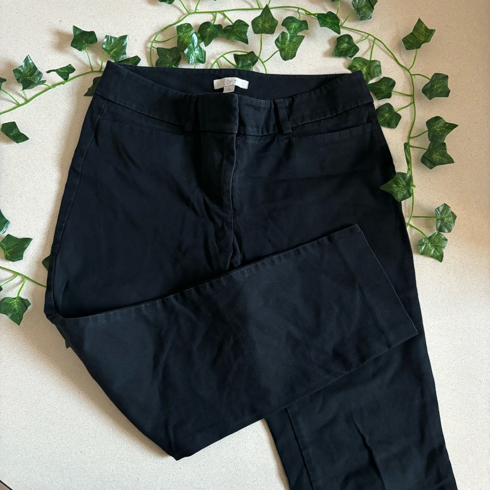 Black Chino capri pants